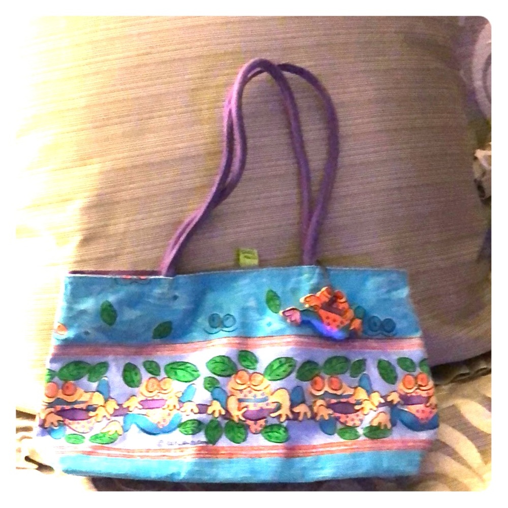 Sally Huss frog tote